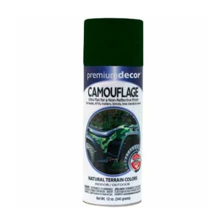 General Paint Spray Paint, Forest Green, Flat, 12 oz 171311